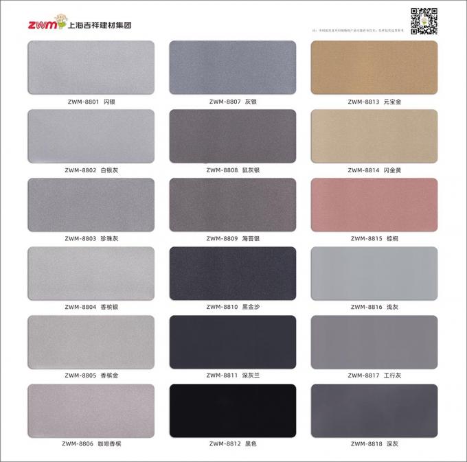 Panel de aluminio compuesto de color brillante de peso ligero ACP para uso en edificios e interiores 6