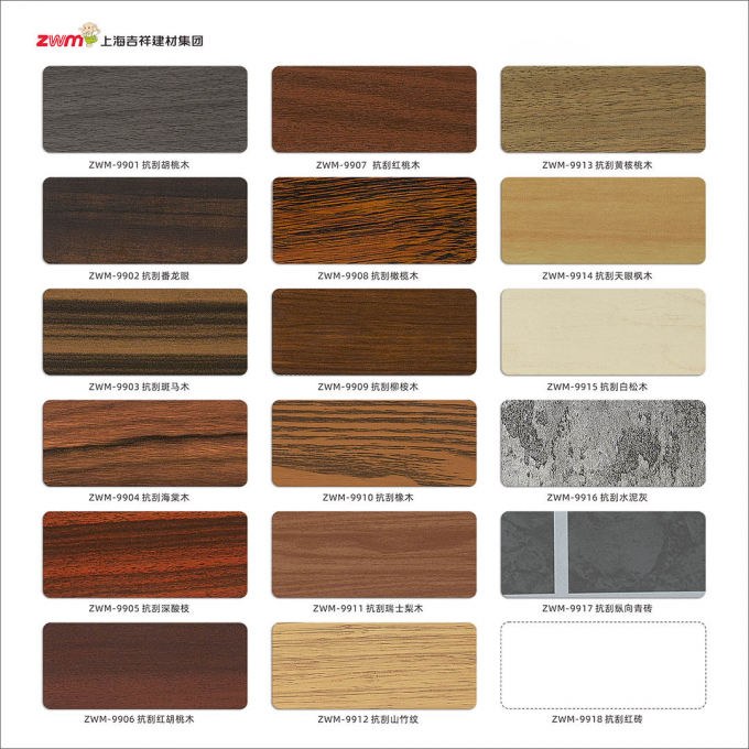 Panel de aluminio compuesto de color brillante de peso ligero ACP para uso en edificios e interiores 9