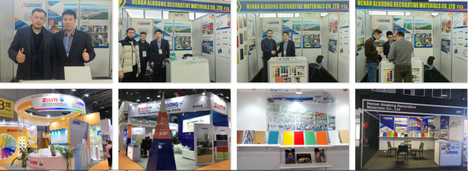 Panel de aluminio compuesto de color brillante de peso ligero ACP para uso en edificios e interiores 17