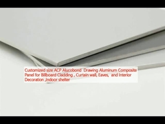 Panel compuesto de aluminio de dibujo de aluminio ACP de tamaño personalizado para revestimiento de cartelería, pared de cortina, alfombras y decoración interior, refugio interior