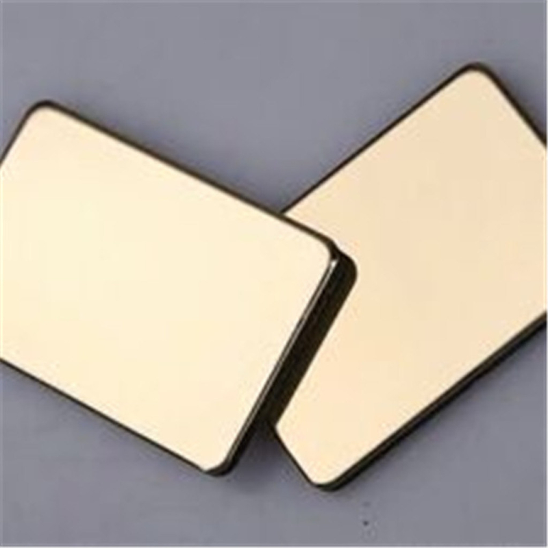 Espejo Panel compuesto de aluminio PE PVDF Revestimiento 0.3mm Aluminio Plata Cobre Oro