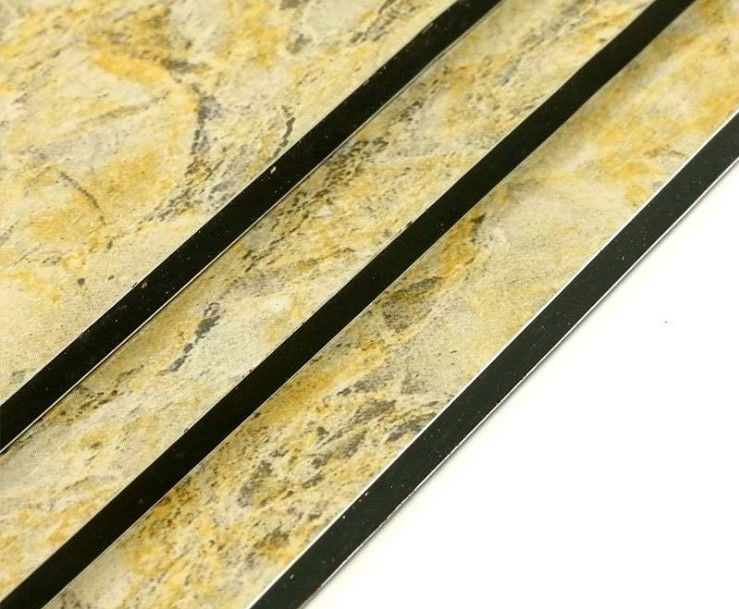 Fabricante directo 5 mm grano de mármol ACP / ACM de alta resistencia, no inflamable, para la decoración interior de la cabina del ascensor