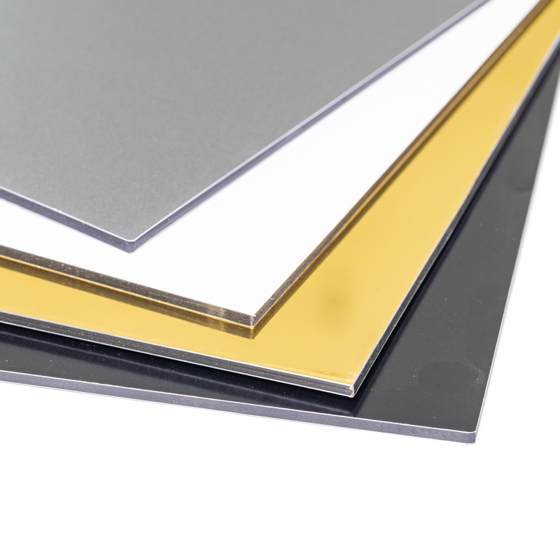 ALD 8802 núcleo irrompible gris plateado Panel de aluminio compuesto para señalización y materiales de construcción