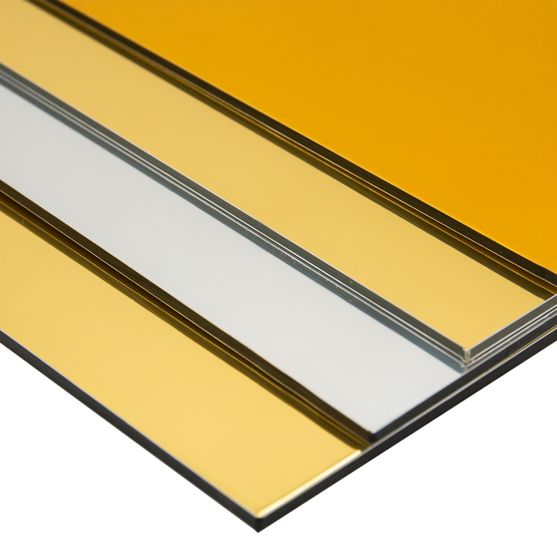 Panel compuesto de aluminio PVDF con núcleo irrompible y acabado de superficie brillante