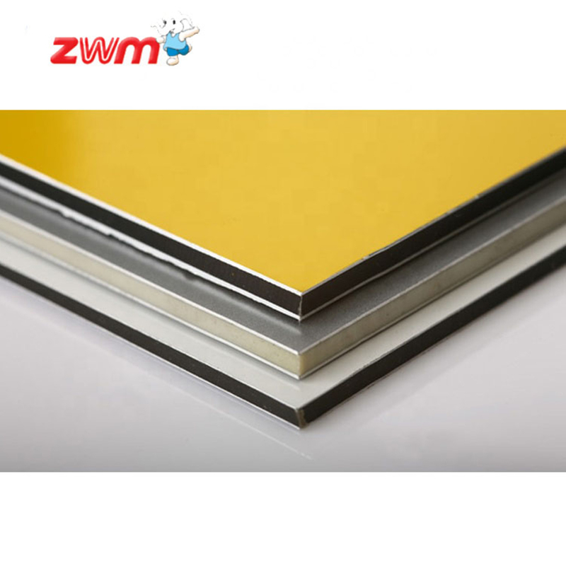 Panel de aluminio compuesto de núcleo de PE inquebrantable de 3 mm blanco brillante ACM ACP para materiales de construcción