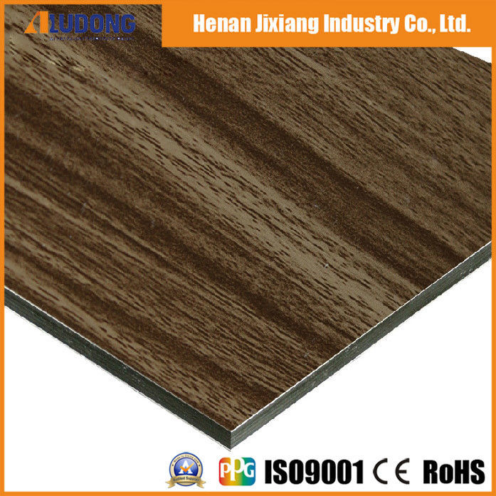 Fabrica OEM Grano de madera ACP 4mm, Revestimiento PVDF, Superficie anti-rasguños para revestimiento de paredes interiores exteriores Mejor vendedor