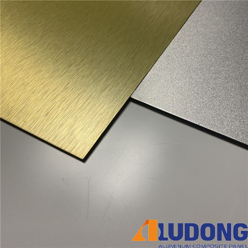 En stock Panel de aluminio cepillado de 1220*2440 mm con revestimiento de PVDF, resistente a la intemperie para muro cortina ISO 9001Factory