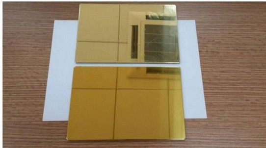 1500 mm de ancho Espejo Panel compuesto de aluminio de 4 mm El espesor del panel de 0,4 mm El espesor del aluminio