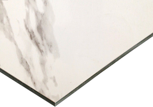 Panel compuesto de aluminio PVDF de 4 mm con acabado de granos de mármol de alto brillo Panel de alucobond para hoteles de lujo Revestimiento de paredes Decoración del vestíbulo