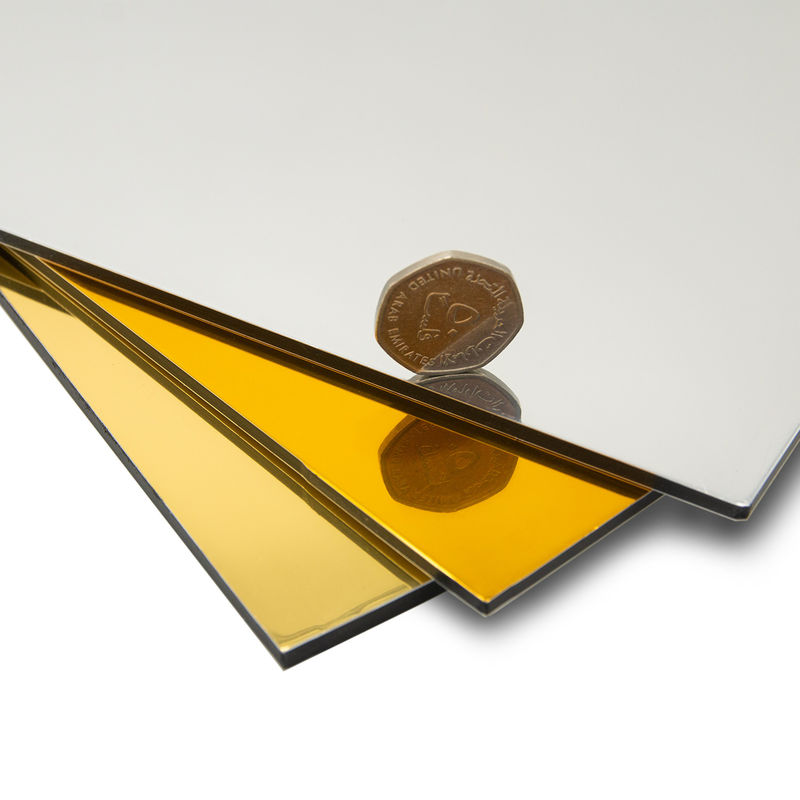 Panel de aluminio pulido de espejo 0.04-0.5mm Núcleo de polietileno 30%-70% Brillo 1220-2000mm Certificado ISO