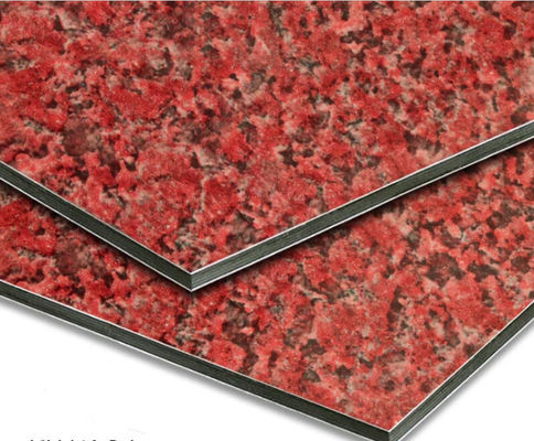 En stock 1220*2440mm Panel de aluminio de mármol PVDF revestido, aislante térmico y resistente a los rayos UV para la pared de cortina CE certificado