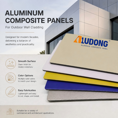 Panel compuesto de aluminio ALUDONG con calidad y estándar europeo