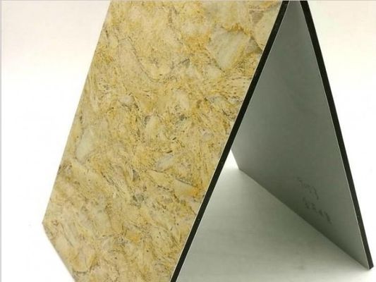 Plata de mármol ACP directa de fábrica de 3 mm, revestimiento PE PVDF, resistente al agua y anti-rasguños para la pared exterior de la villa Envío rápido