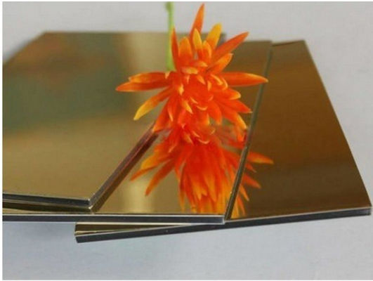 Panel compuesto de aluminio espejo resistente a la intemperie y al fuego para la construcción contemporánea